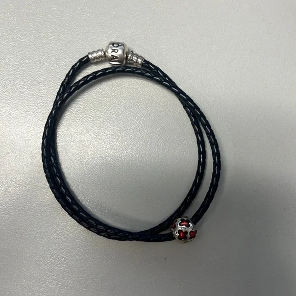 Pandora Jewelry Pandora Rope Charm Bracelet With Charm Poshmark